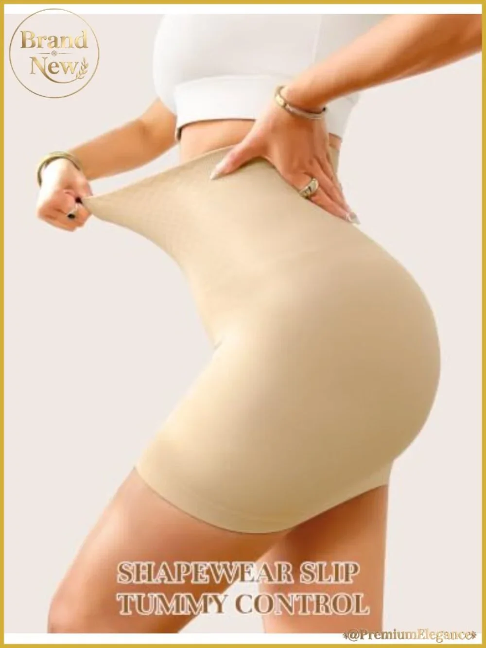 Half Shapewear Slip for Under Dress Tummy Control High-Waist
